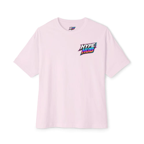 Hype Hub Graphic Tee — Retro Neon Space Logo T-Shirt
