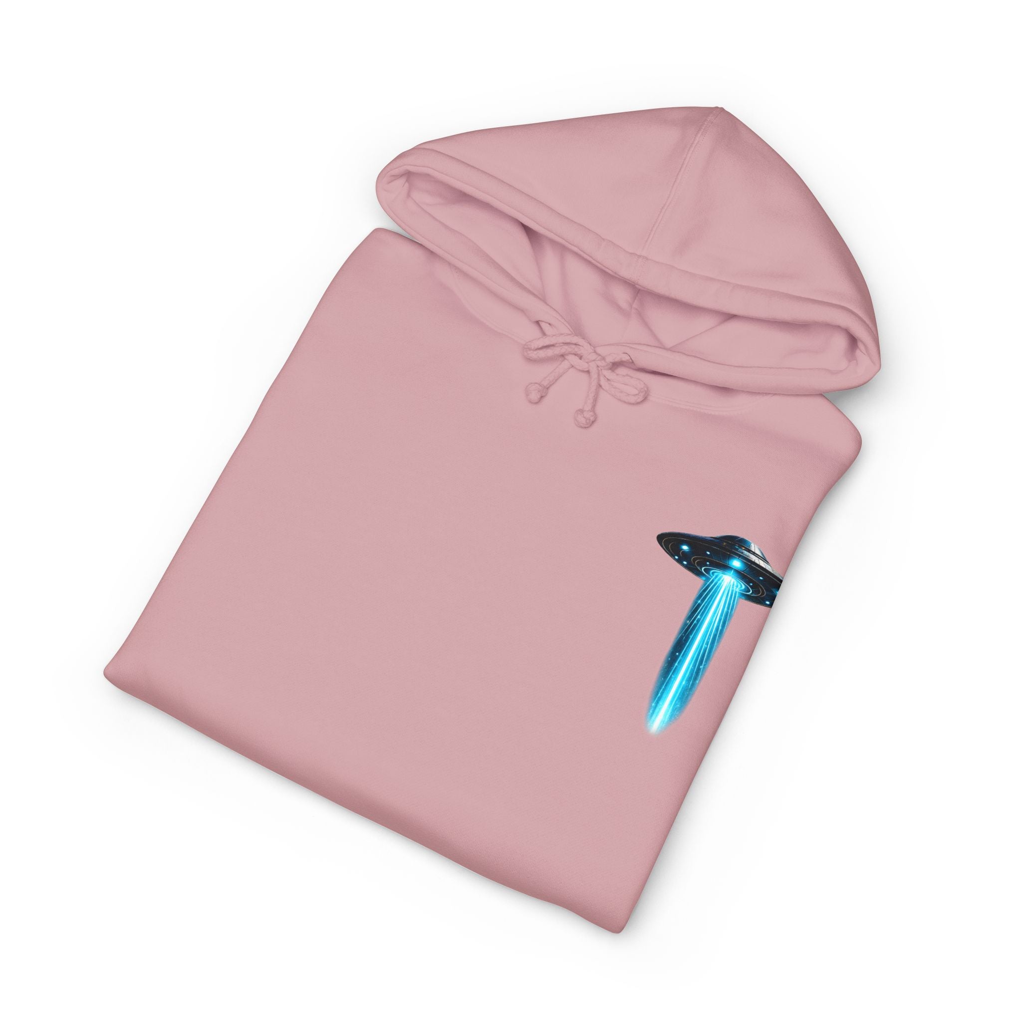 UFO Meditation Hoodie — Alien Abduction Cosmic Yoga Graphic Sweatshirt
